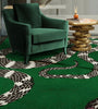 SNAKE MOTIF WOOL AREA RUG